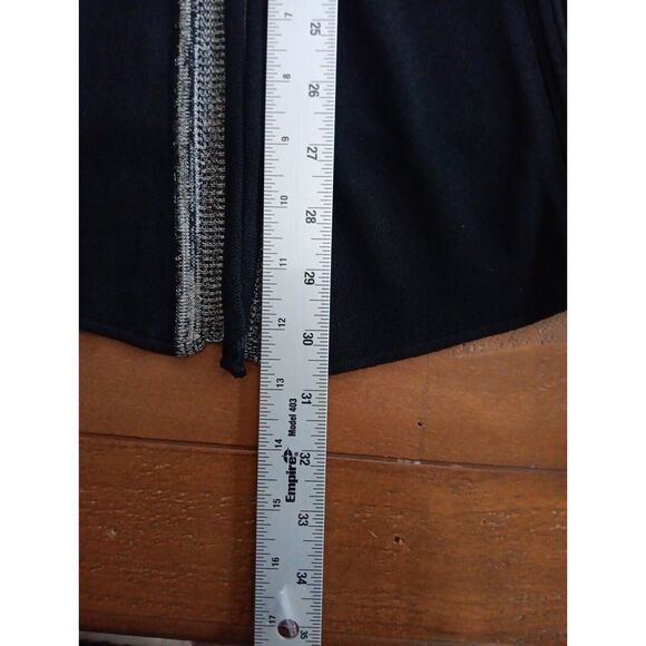 Exclusively Misook‎ Duster Vest Cardigan Womens M Black and Gray Sleeveless - Picture 5 of 9